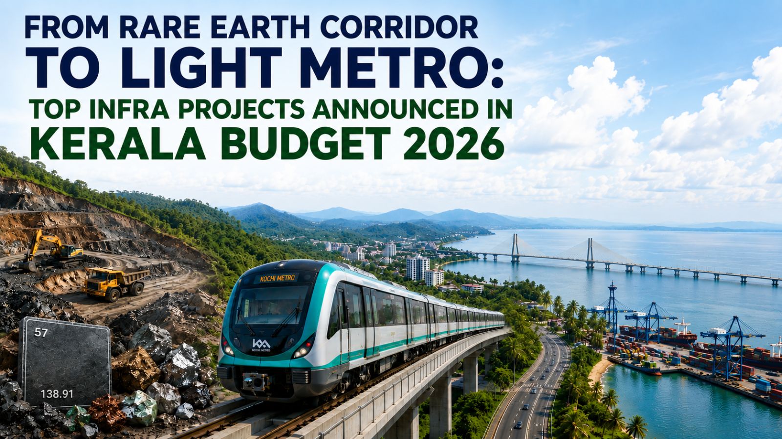 From Rare Earth Corridor to Light Metro: Top infra projects announced in Kerala Budget 2026