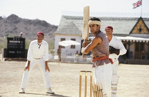 Paul Blackthorne and Aamir Khan in Lagaan.