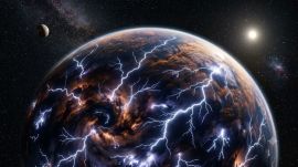 planetary lightning simulation