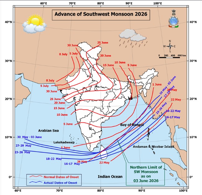Progress of SW Monsoon