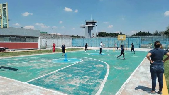 Basketball courts became makeshift pitches. Barren land was turned into small grounds. Inmates began looking forward to breaks when they could play. (Image via special arrangement)