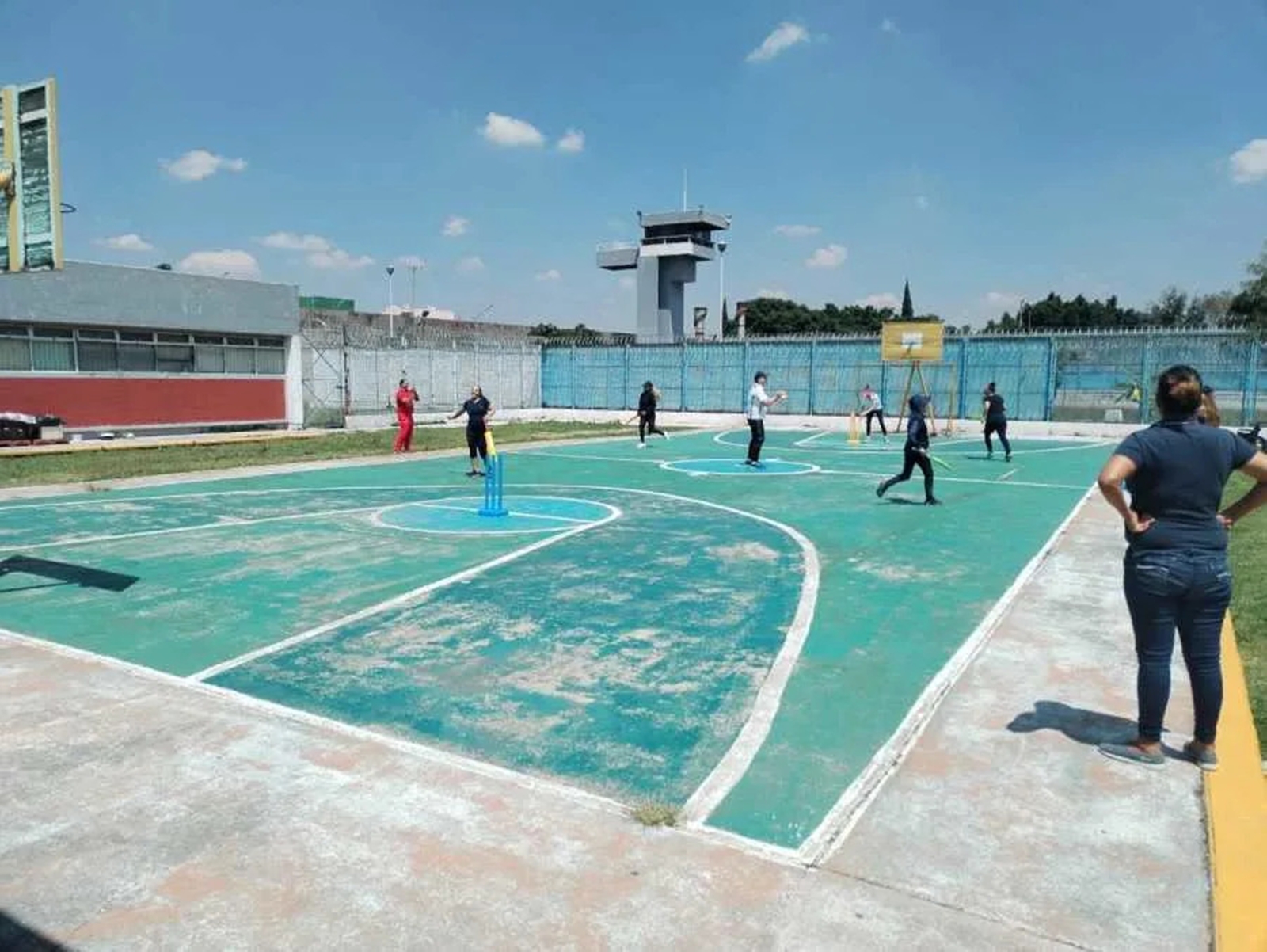 Basketball courts became makeshift pitches. Barren land was turned into small grounds. Inmates began looking forward to breaks when they could play. (Image via special arrangement)