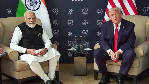 Trump was asked if he expected India to play any role in West Asia. Trump responded in the affirmative, saying "India plays a big role in everything".