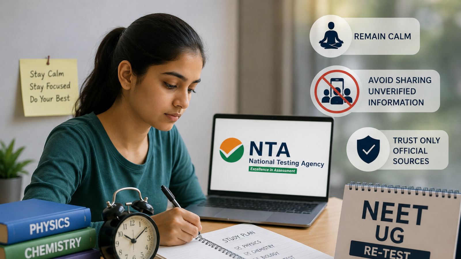 Ahead of NEET UG re-test, NTA shares advisory: ‘Remain calm, avoid sharing unverified information’
