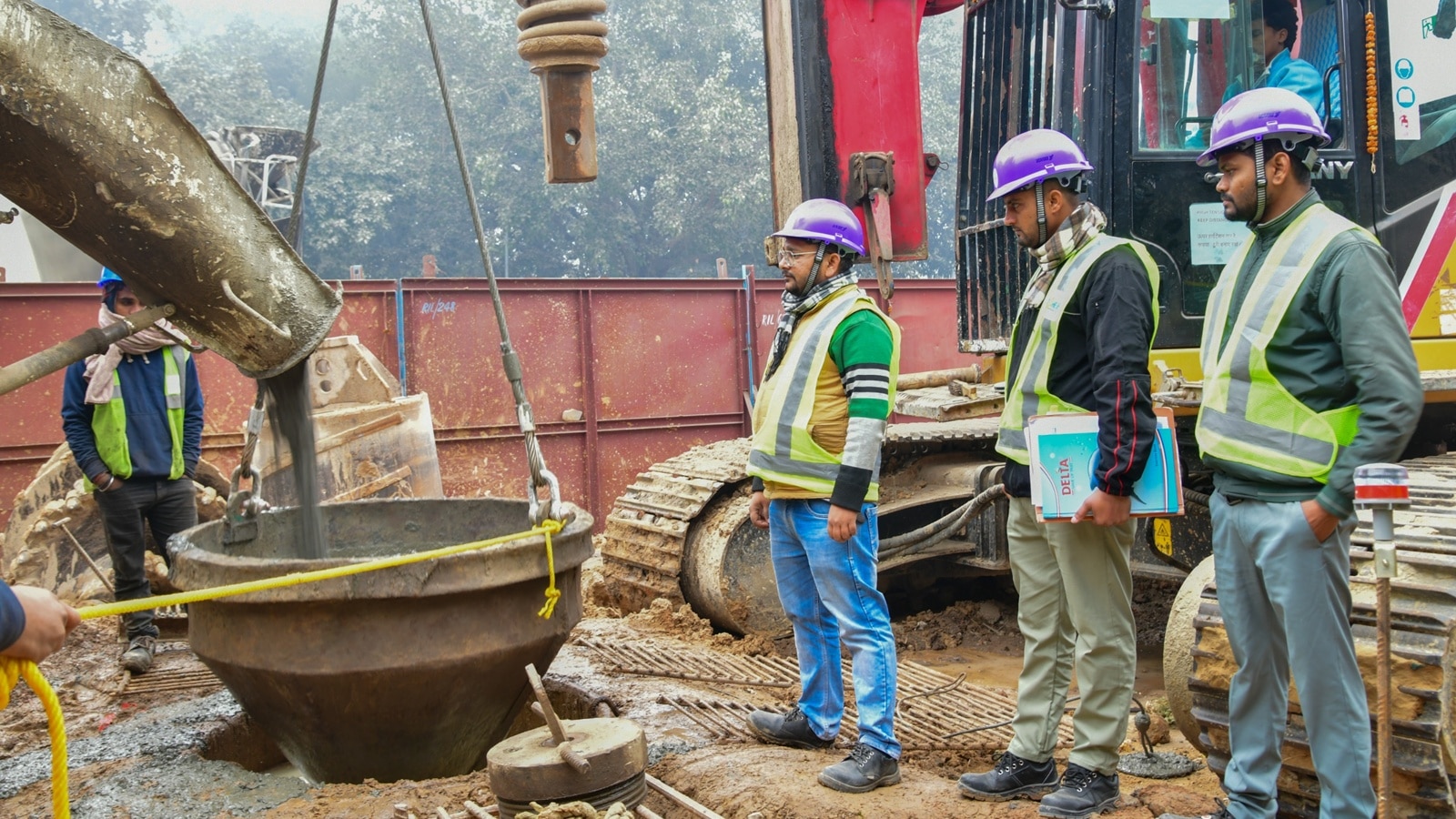 Saket G Block Metro station work begins