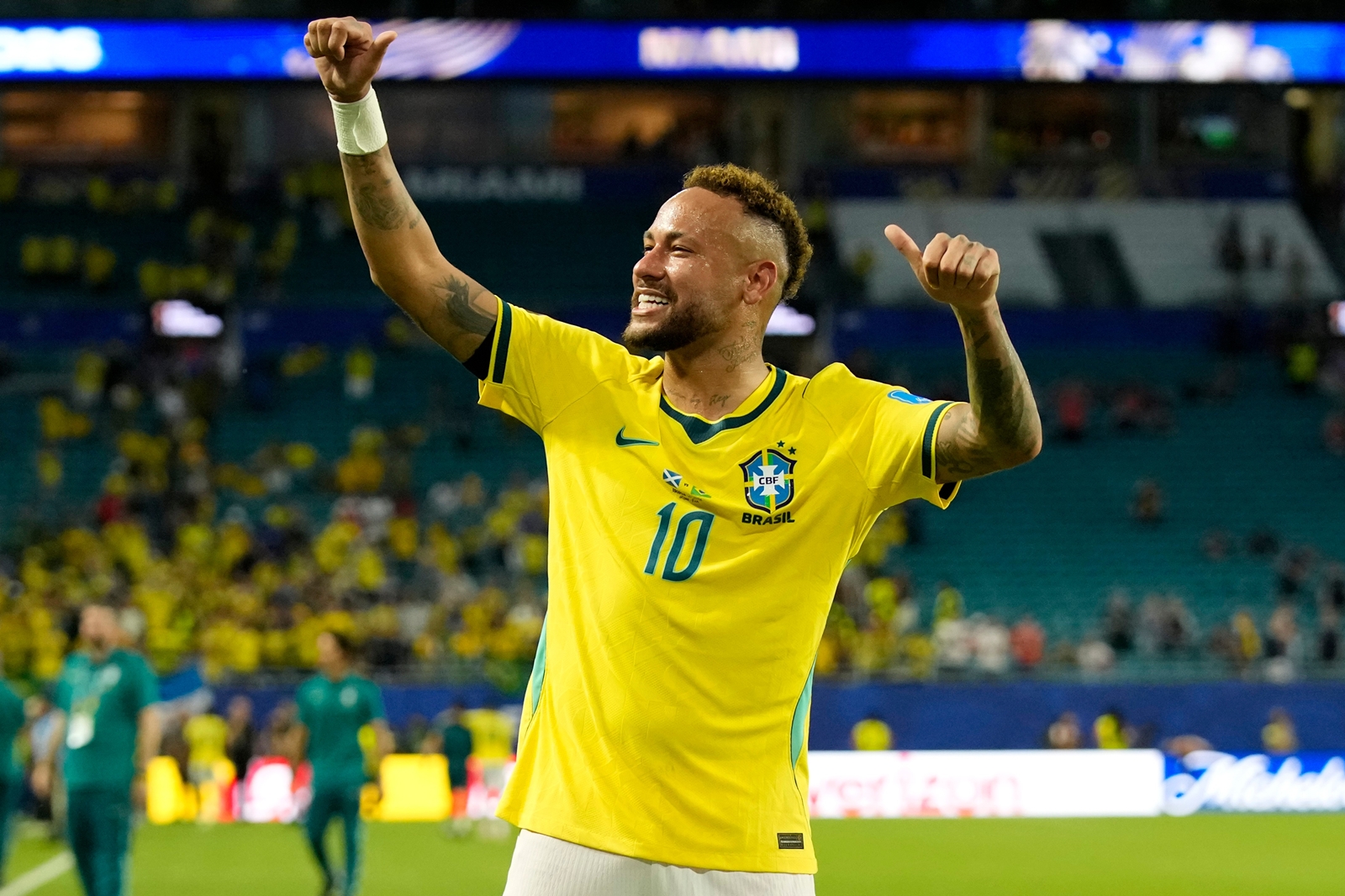 Neymar is Brazil's career scoring leader with 79 goals in 129 international appearances entering Wednesday. (AP Photo)