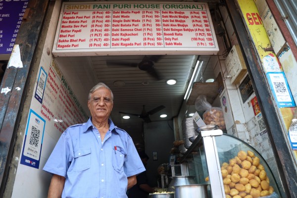 Pani puri at Sindh Pani Puri House. (Express Photos by Akash Patil)