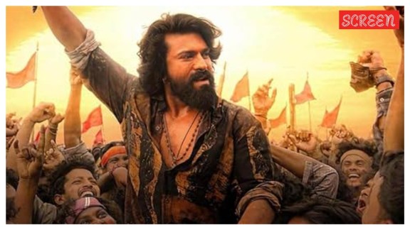 Ram Charan in a still from the movie Peddi, directed by Buchi Babu Sana