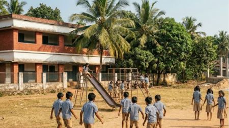 A comparison of approved building plans and actual site conditions suggests that schools allegedly converted designated parking zones into playgrounds.