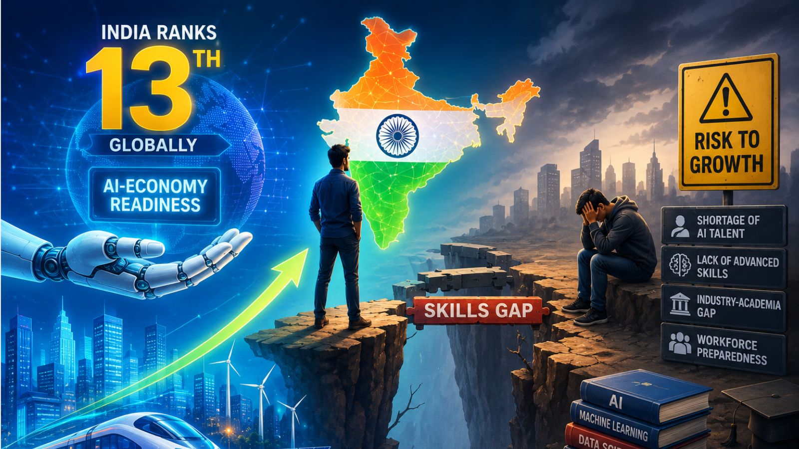 India ranks 13th globally for AI-Economy readiness, but skills gap threatens growth: QS World Future Skills Index 2027