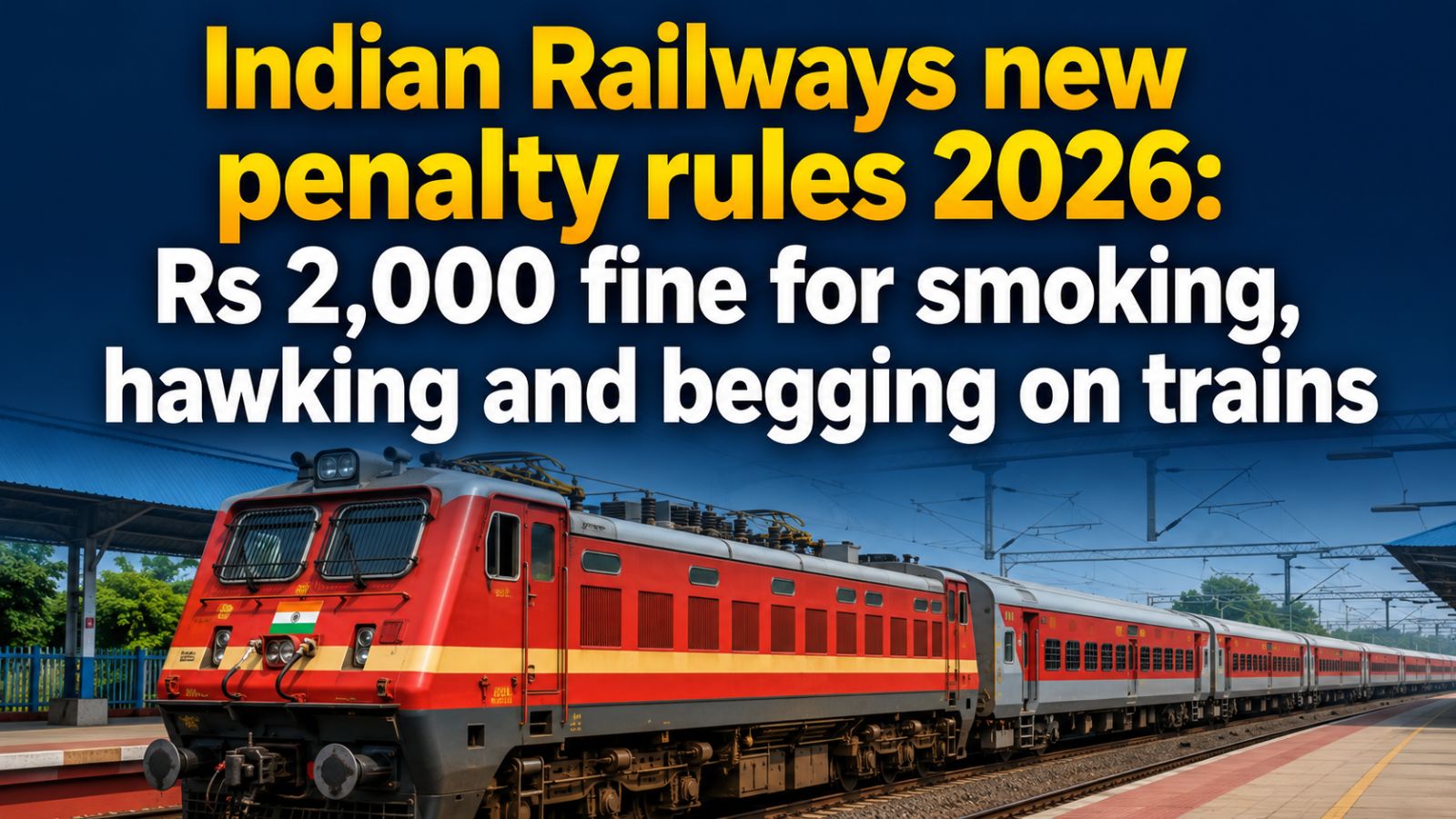 Indian Railways Imposes Rs 2,000 Fine for Smoking, Hawking, and Begging Under Revised Law