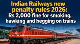 Railways tightens rules: Rs 2,000 penalty for smoking, hawking and begging on trains (Image generated using AI)