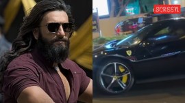 Ranveer Singh cruises through Mumbai in his Rs 6.36 crore Ferrari