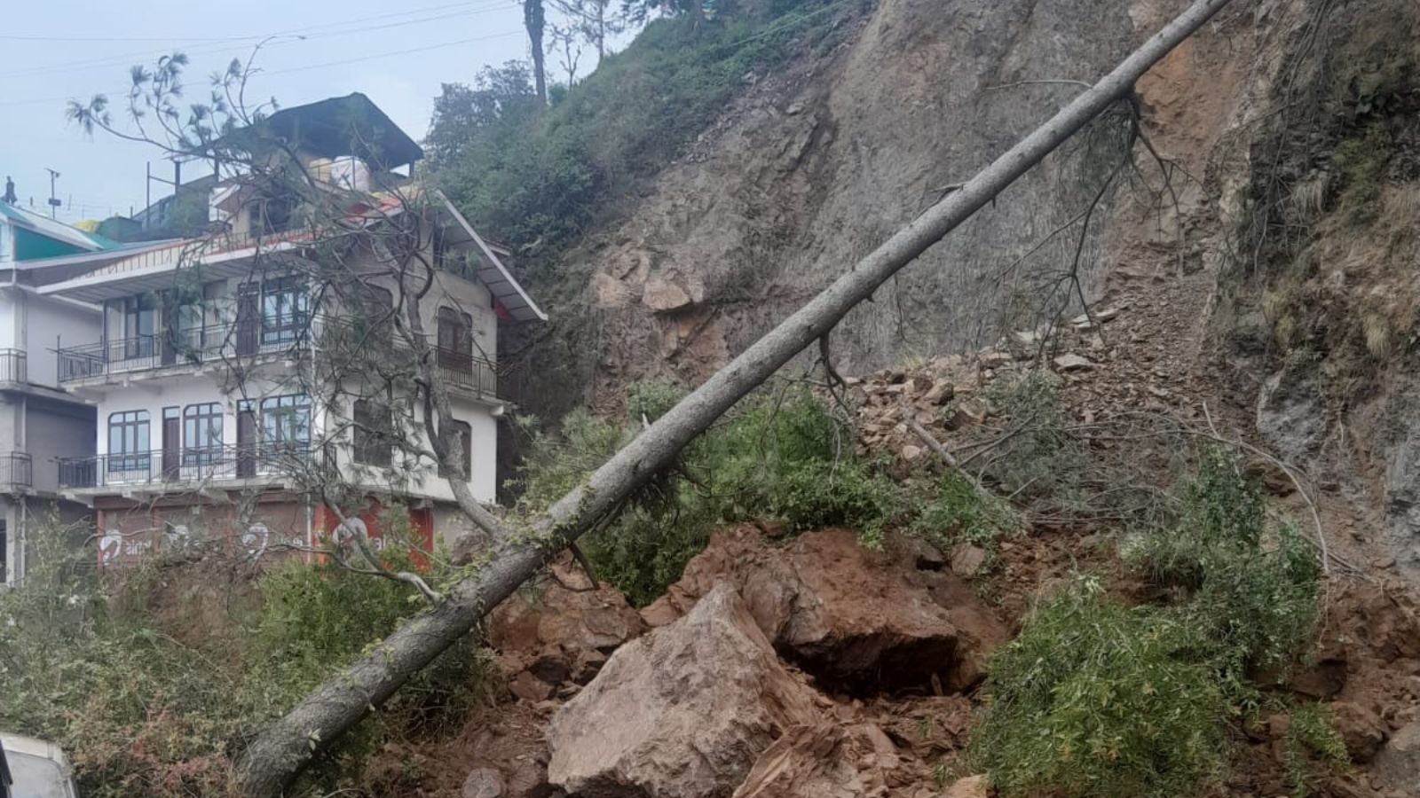 Landslide shuts key Shimla bypass, traffic diverted