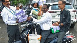 Nagpur, Jun 30 (ANI): Booth Level Officers (BLOs) carry enumeration forms as the door-to-door Special Intensive Revision (SIR) of electoral rolls and voter enumeration drive commences, in Nagpur on Tuesday. (ANI Photo)