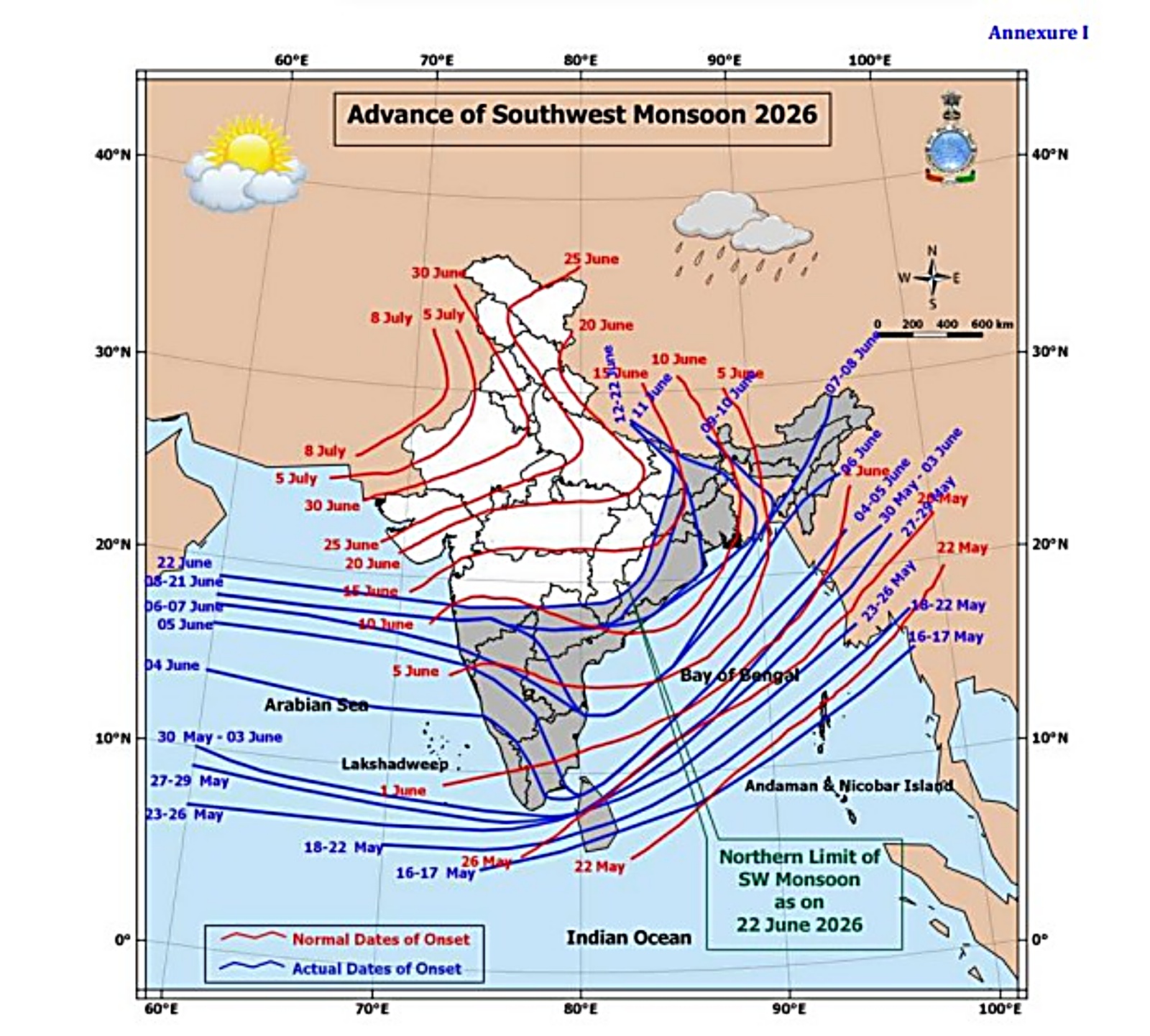 Southwest monsoon map. (Source: IMD)