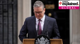 PM Keir Starmer at 10 Downing Street announcing his resignation (AP Photo/Kin Cheung)