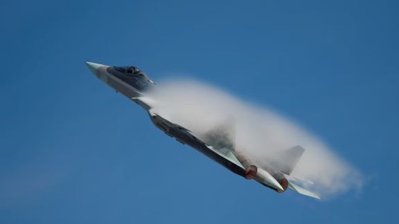 Sukhoi Su-57 jet fighter performs during International military-technical forum "Army-2020" at Kubinka airbase in Moscow Region, Russia August 25, 2020. REUTERS