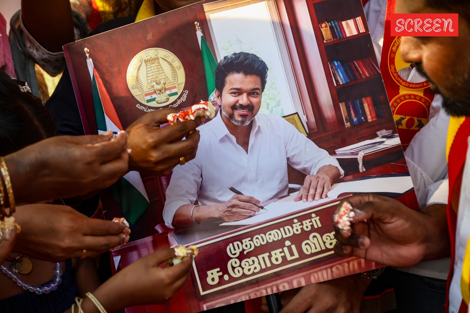 Vijay currently serves as the Chief Minister of Tamil Nadu.