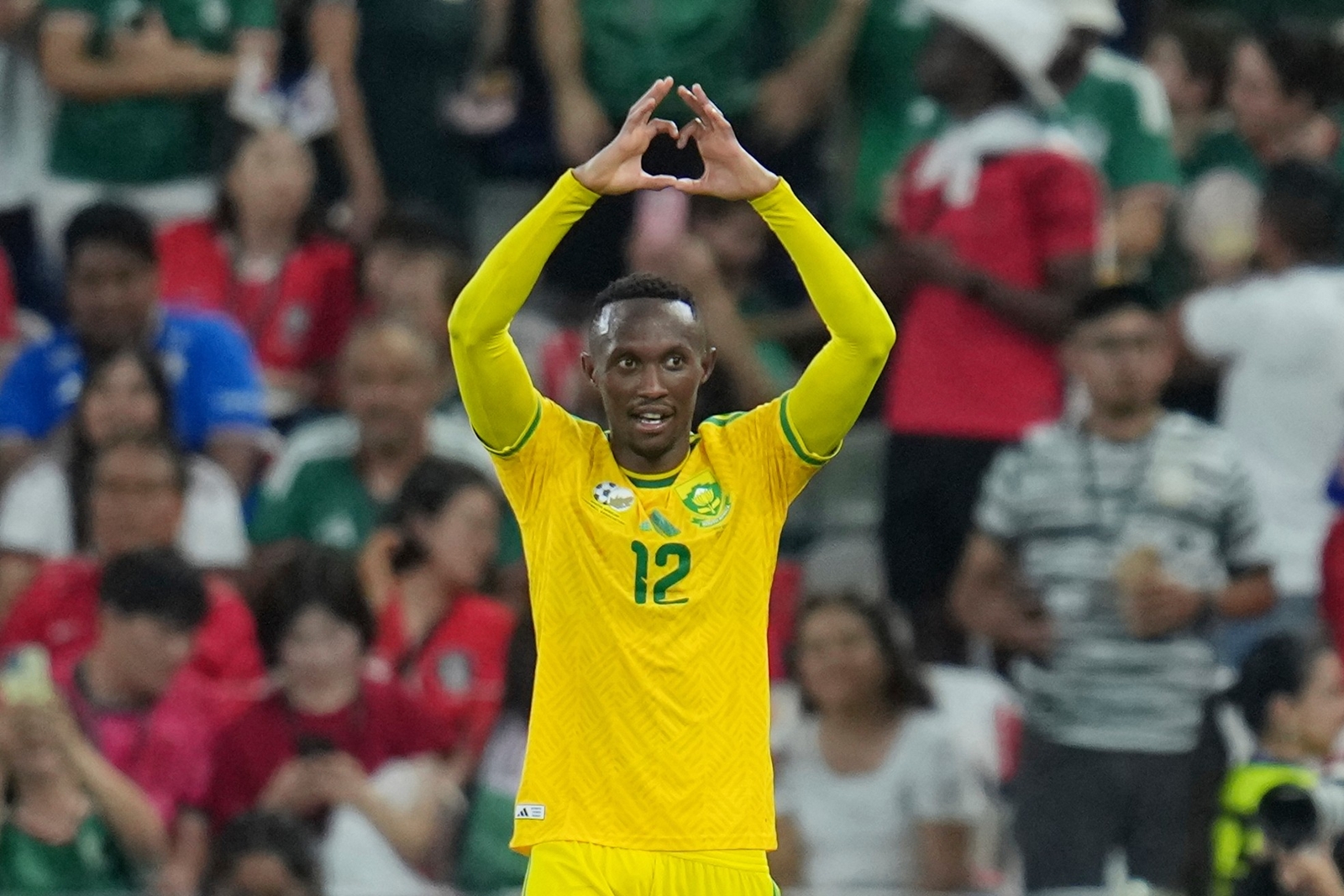 Thapelo Maseko scored what turned out to be South Africa's winning goal. (AP Photo)