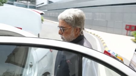 TMC MP Sudip Bandyopadhyay arrive at IGI Airport in Delhi.