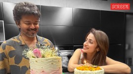Vijay celebrated his 52nd birthday with Trisha