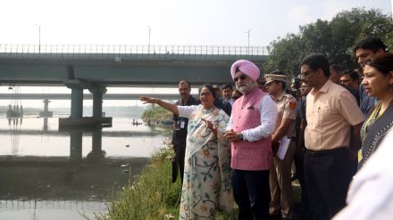 Lieutenant Governor Tarandeep Singh Sandhu and Chief Minister Rekha Gupta jointly inspected Vasudev Ghat and Yamuna Bazar Ghat in April (Express Photo/File)