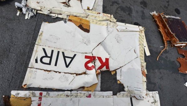 Wreckage of the K2 Airways Cargo B737 plane on display after a search and rescue operation, in Lahore. (PTI Photo)(PTI07_08_2026_000572B)