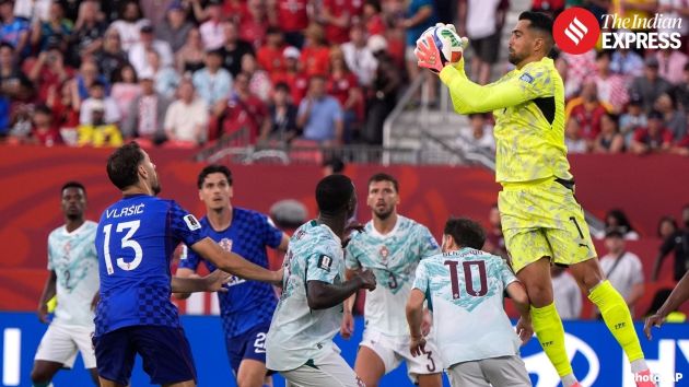 Ivan Perisic fired a low shot across goal to put Croatia ahead