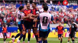 Spain edges Belgium 2-1 in the World Cup quarterfinals