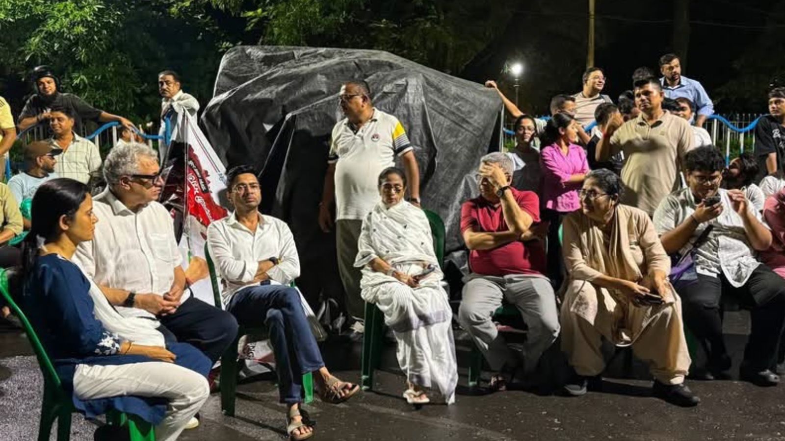 TMC Martyrs’ Day stage vandalised in Kolkata, Mamata stays guard overnight