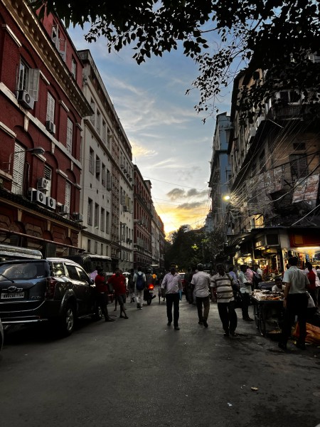 Lane leading to the Calcutta Stock Exchange (Express photo)