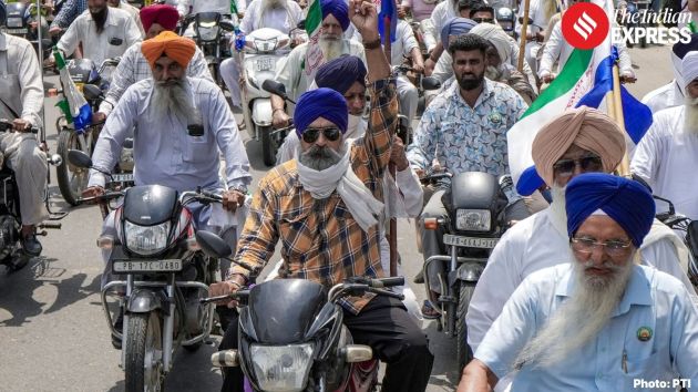 Led by the outfit's district president Paramjit Singh Bhulla and district general secretary Kuldip Singh Begowal