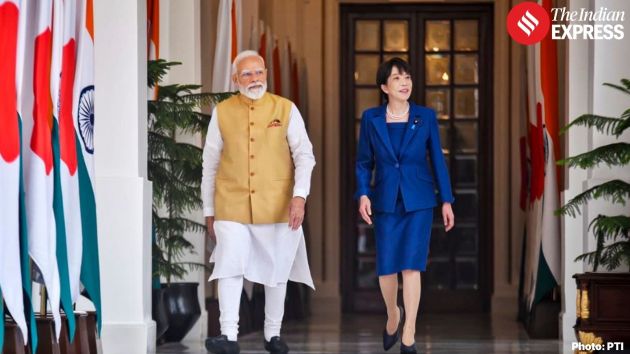 The Japanese prime minister is on a three-day visit to India
