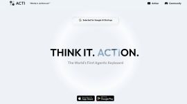 Acti is an AI-powered smartphone keyboard that lets users access AI agents without leaving their current app. (Image: ACTI)