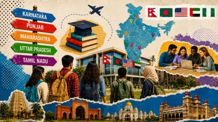 AISHE report 2026 state wise overview -- Karnataka remains India's top destination for foreign students; Punjab climbs to No. 2