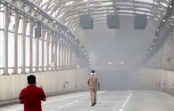 Mumbai Coastal Road tunnel fire, India first undersea tunnel car fire, Mumbai Coastal Road Project accident, MCRP tunnel fire today, Shaunak Modi twitter coastal road, Saccardo ventilation system Mumbai, Breach Candy to Nariman Point traffic, Mumbai Fire Brigade rescue coastal road, undersea road tunnel safety features, Dharamveer Swarajya Rakshak Chhatrapati Sambhaji Maharaj Mumbai Coastal Road