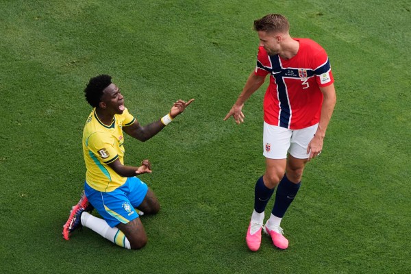 Brazil's Vinicius Junior led the criticism of the MetLife Stadium pitch during the group stages of the ongoing World Cup. (AP Photo/Matt Slocum)