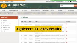 Indian Army Agniveer Results 2026