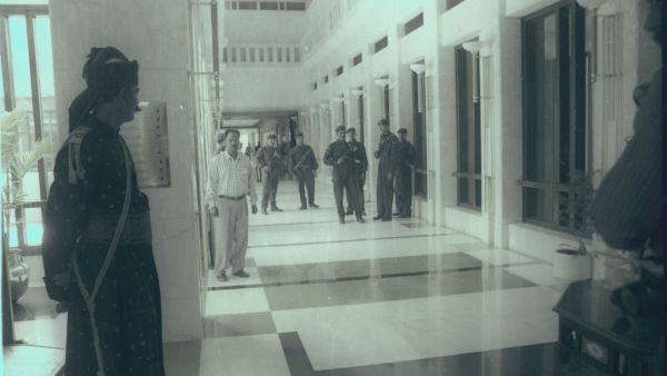 At the Jay Pee Palace Hotel in Agra that was the venue for the summit. (Express Archive Photo)