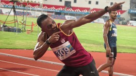 Indian sprinter Animesh Kujur in action. (Credit: Express Photo)
