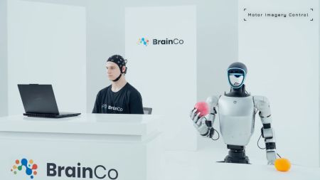 BrainCo’s ‘brain to robot’ platform is hailed as a major breakthrough in embodied AI technology.  (Express Image/BrainCo)