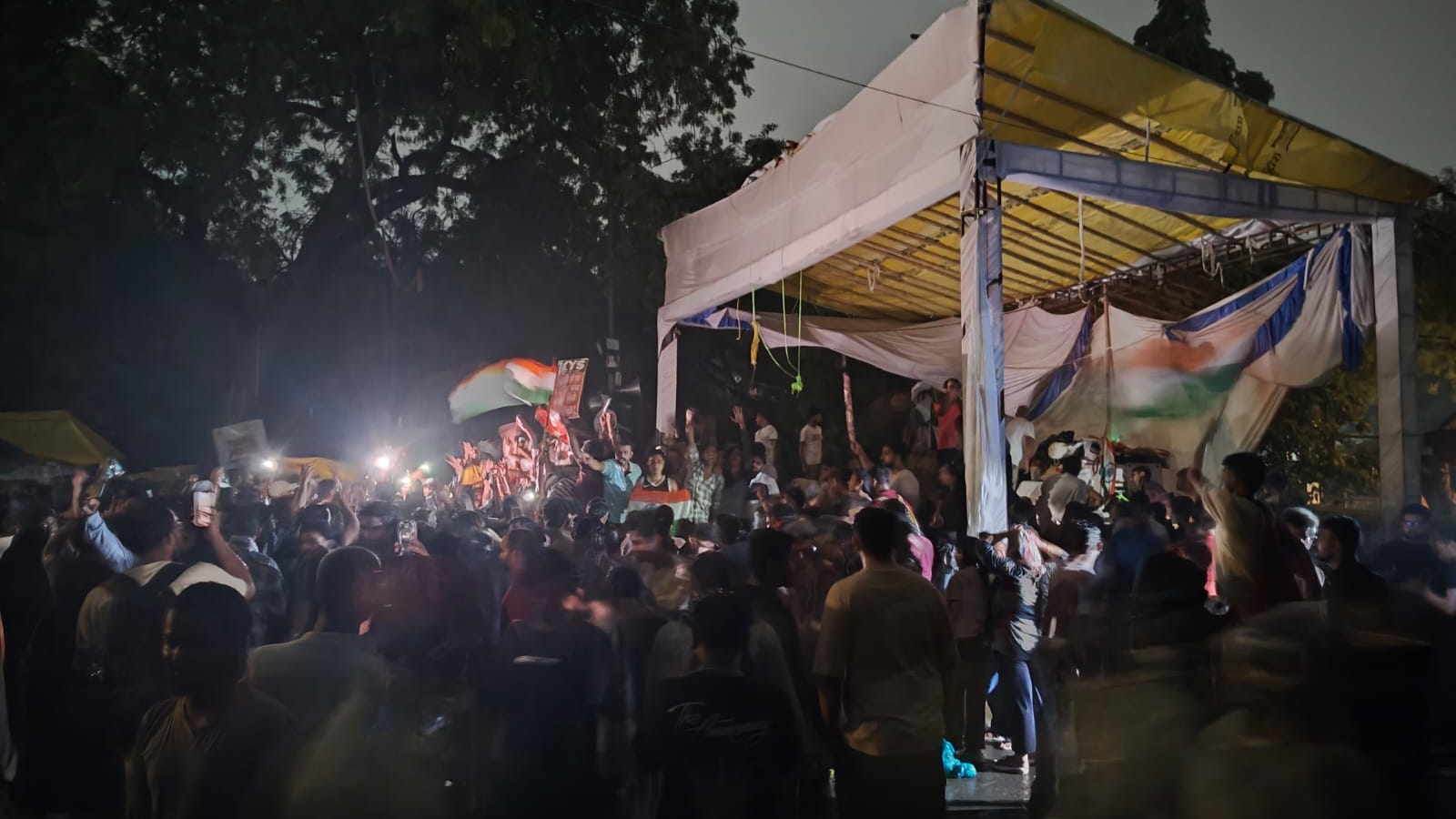 ‘Ready to be here till the end’: At midnight, protesters regroup at Jantar Mantar