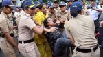 The organisers also alleged that several activists and youth leaders were detained even before the protest began. (Express Photo By Ganesh Shirsekar) Mumbai CJP