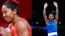 Mirabai Chanu and Lovlina Borgohain set to be India flagbearers for Commonwealth Games opening ceremony. (AP/File)