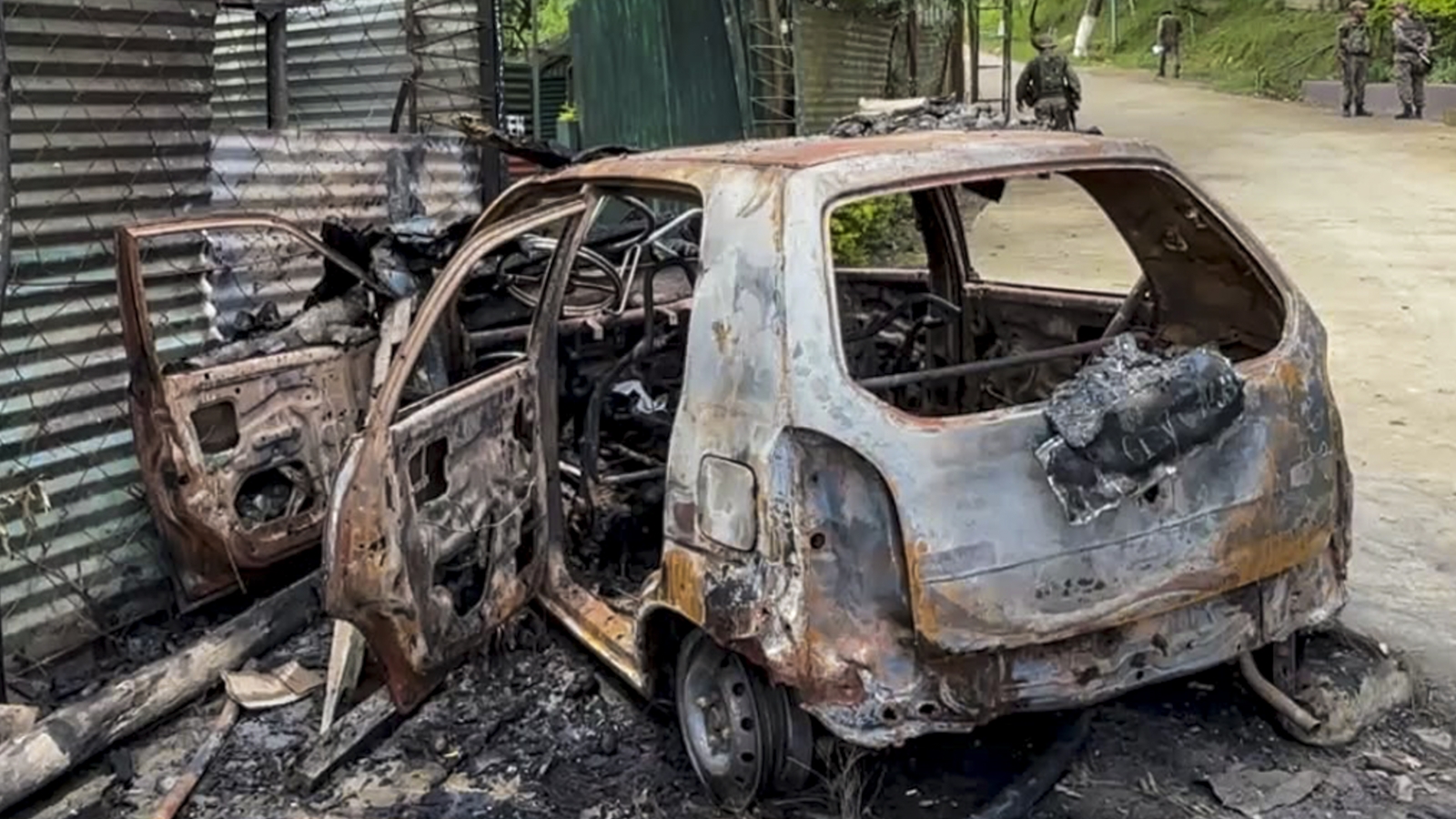 Stone-pelting, arson, teargas as mob targets Assam Rifles camp in Manipur