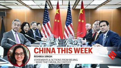 Secretary of State Marco Rubio, right, takes part in a bilateral meeting with China's Foreign Minister Wang Yi, left, on the sidelines of an ASEAN event in Metro Manila, Philippines, July 22.