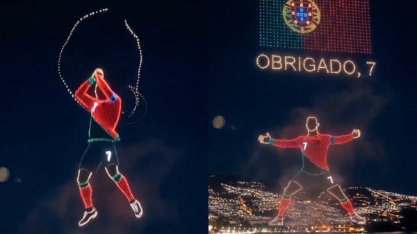 Cristiano Ronaldo drone show Madeira