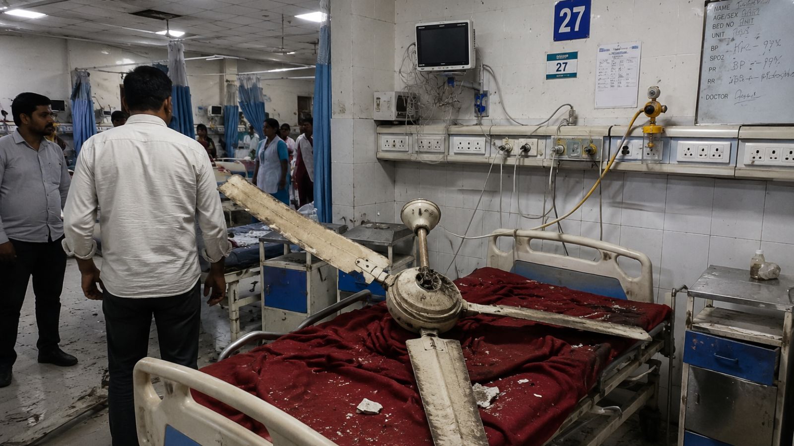 Patient dies hours after ceiling fan falls on him at Delhi hospital | Delhi News Patient dies hours after ceiling fan falls on him at Delhi hospital | Delhi News