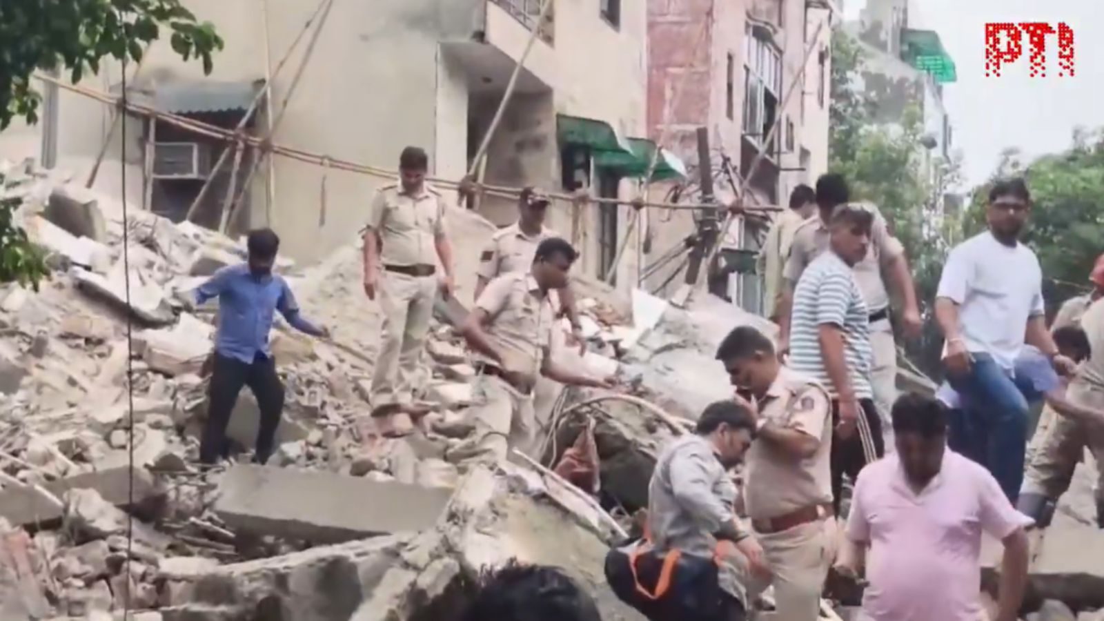 House collapses in Delhi’s Rohini amid heavy rain; several feared trapped
